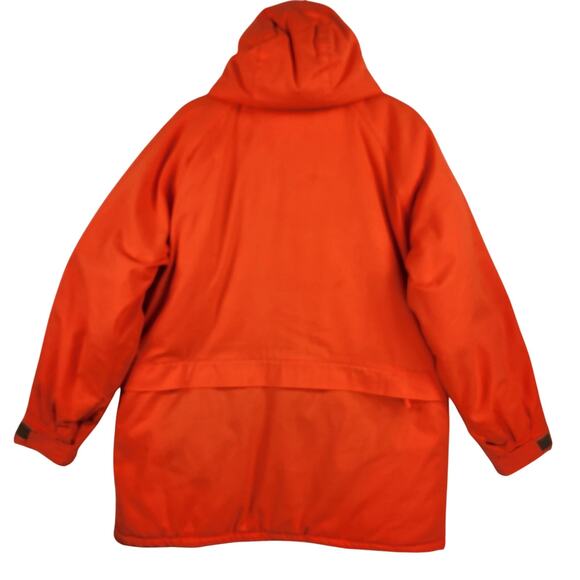 Raewiks Mens Chore Coat SZ LG Orange Hooded Insulated Water Proof Vintage - Picture 4 of 16
